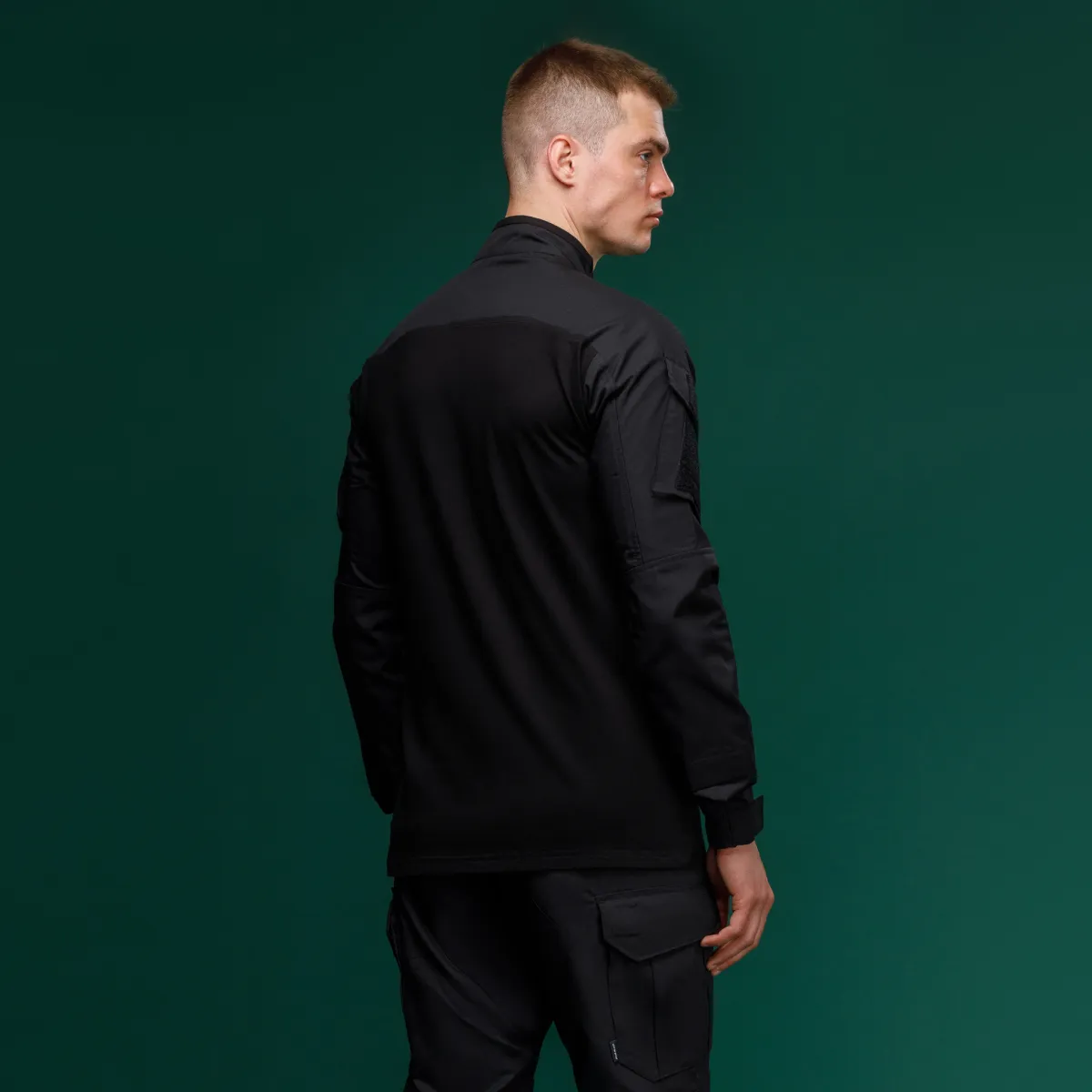 Тактична сорочка Core Combat Shirt, довгий рукав, комбіновані матеріали. Чорний 4
