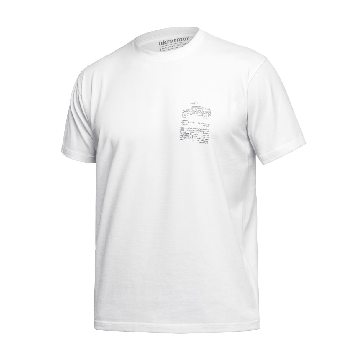 Футболка Basic Military T-Shirt. HMMWV. Cotton and Elastane, белый