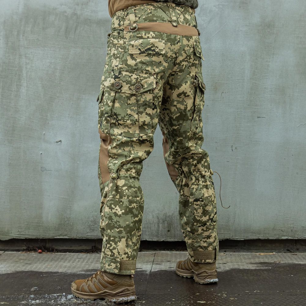 Військові тактичні штани MK-2. Змінні наколінники та понад 8 кишень. Піксель (мм-14). Розмір L 9