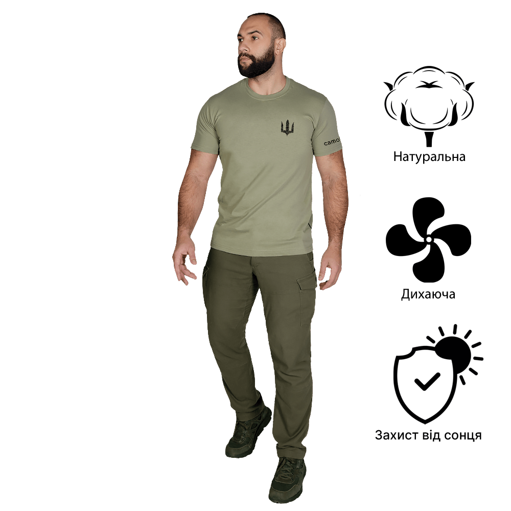 Футболка Bavovna Taurus Camotec. Cotton. Светлая олива 3
