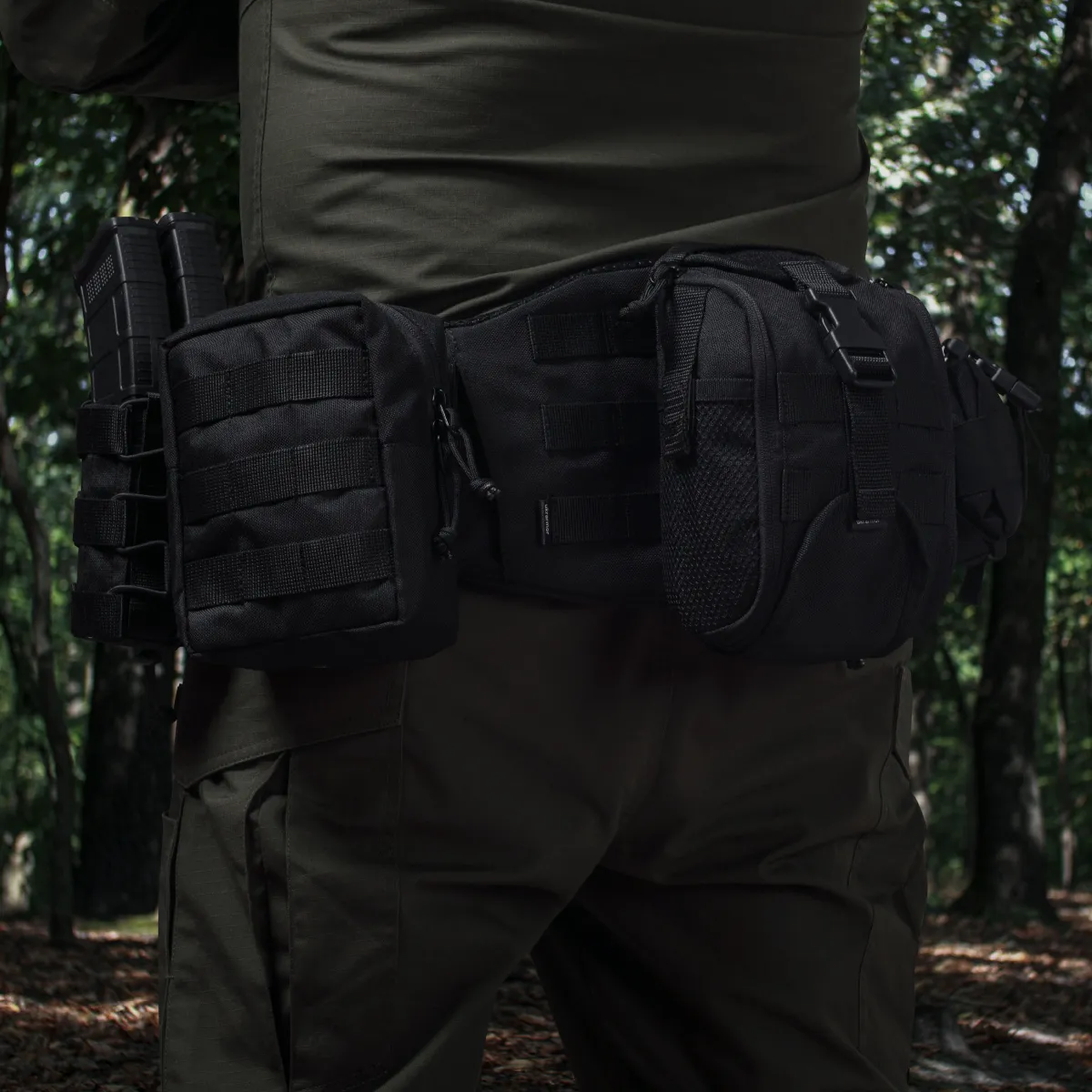 Комплект Modular Battle Belt S/M 2-го класу захисту. Тактичний пояс з обвісами. Чорний 3
