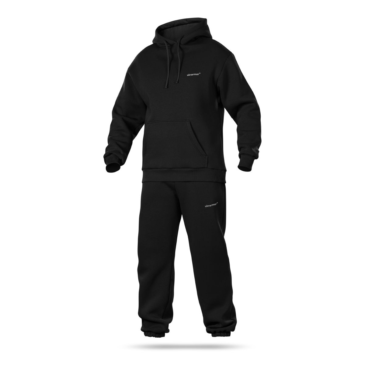 Спортивний костюм Ukrarmor Rush Hood&Pants однотонний. Чорний. Розмір S