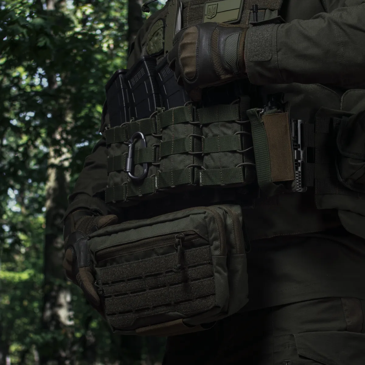 Сумка-напашник PRO 2-го класу захисту. Розмір XL (19х26 см). Матеріал Cordura 1000. Олива 5