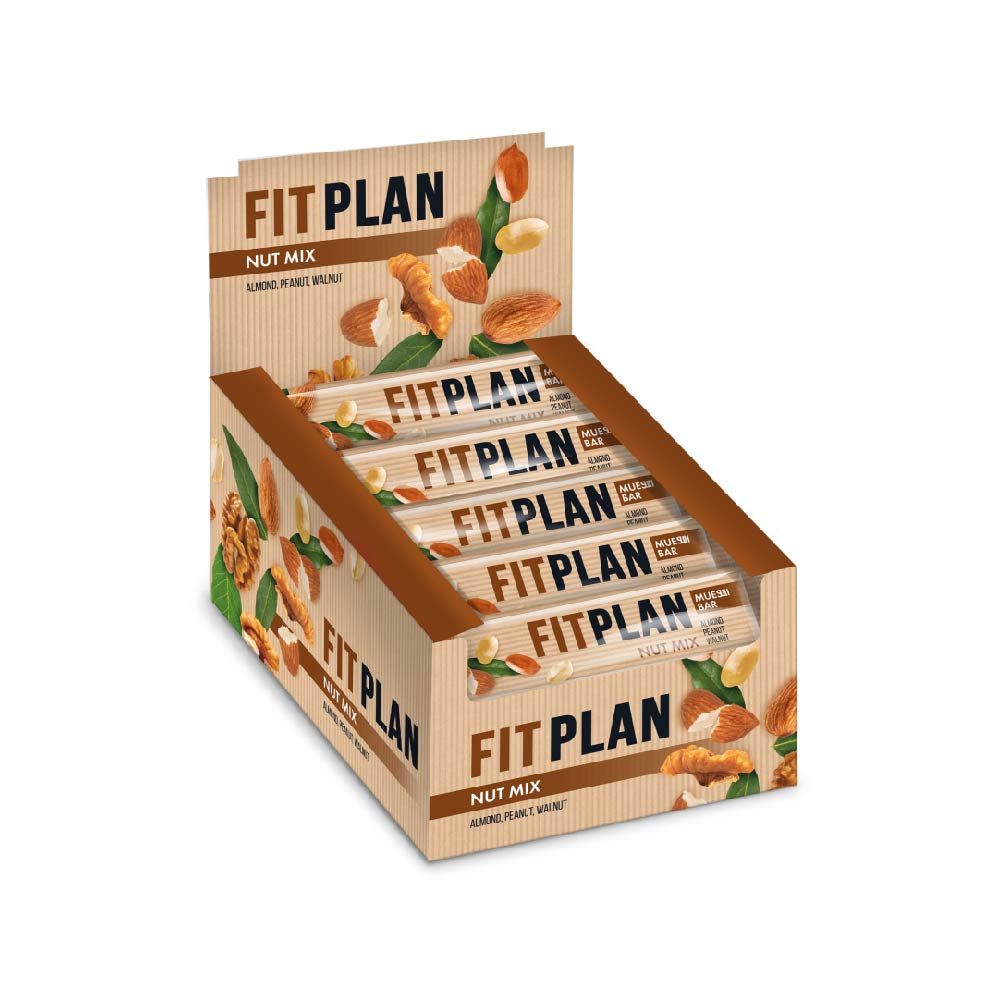 Батончик-мюсли Vale Fitplan Nut Mix ореховый витаминизированный, 30 г 2