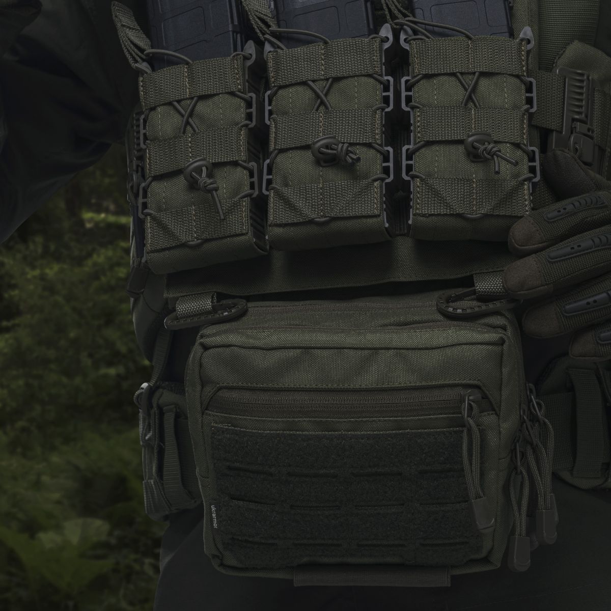 Сумка-напашник PRO 2-го класу захисту. Розмір L (16х28 см). Матеріал Cordura 500D. Олива 6