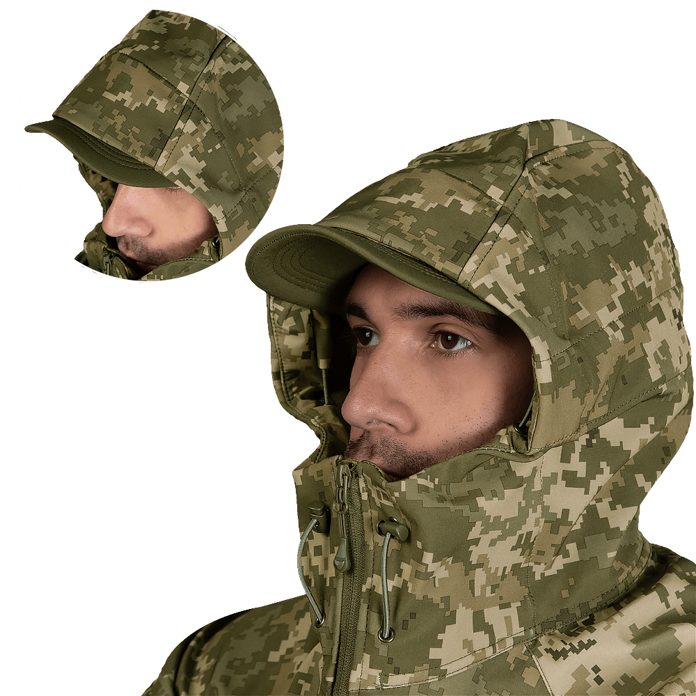 Куртка тактична Stalker SoftShell, Camotec. Піксель (мм-14) 3