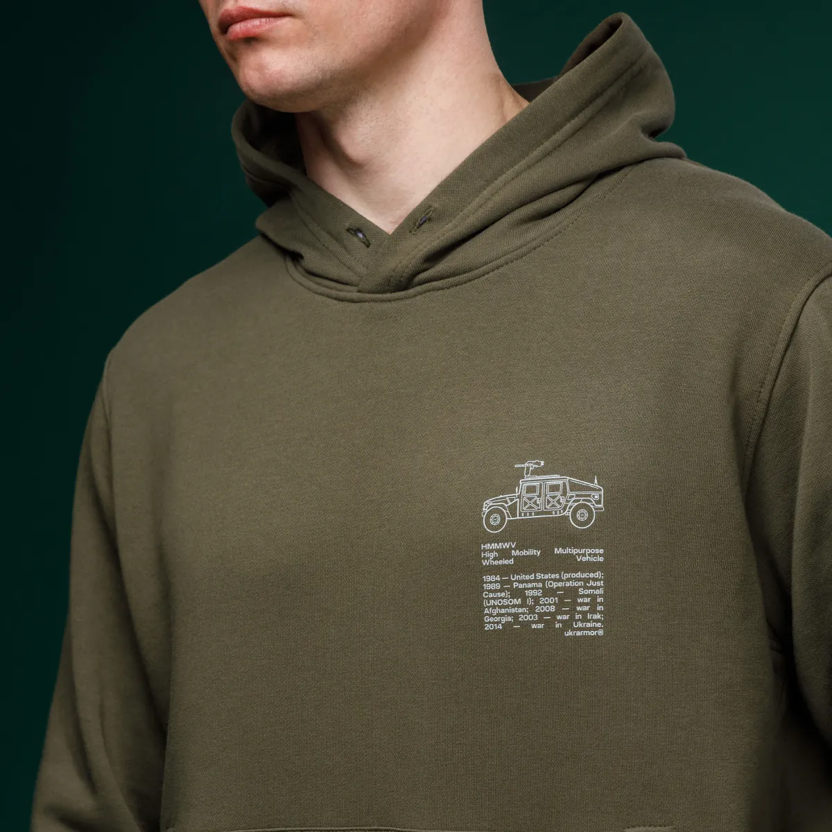 Худі M1 Mono колекція HMMWV. Cotton and elastane. Колір Олива 3
