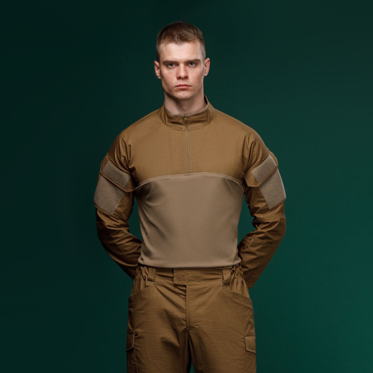 Тактична сорочка Core Combat Shirt, довгий рукав, комбіновані матеріали. Койот 2