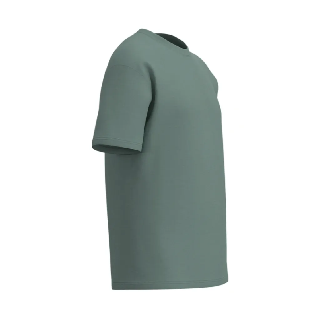 Футболка Men's Set Oversize Fit U-neck. Cotton. Сіро-зелений 5
