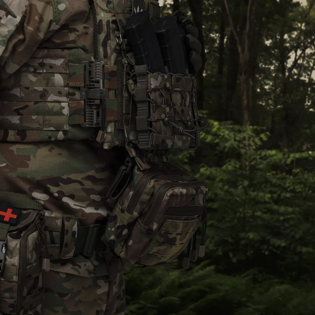 Сумка-напашник PRO. Розмір L (16х22 см). Матеріал Cordura 1000. Мультикам 8