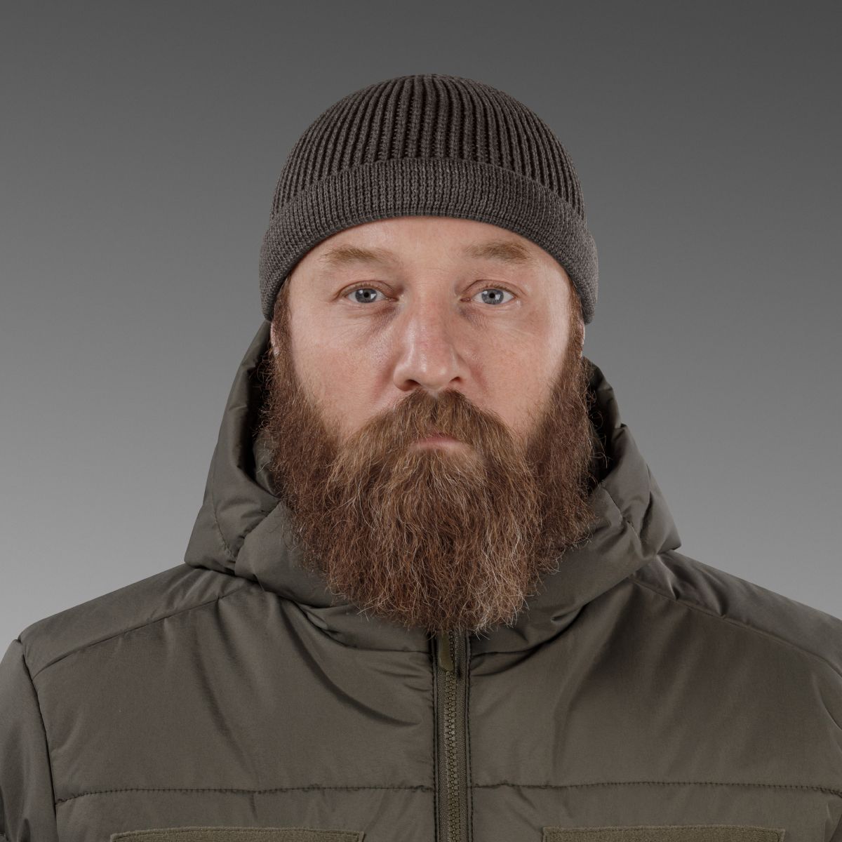 Шапка в’язана Docker Hat. Cotton and wool. Dark coffee 2