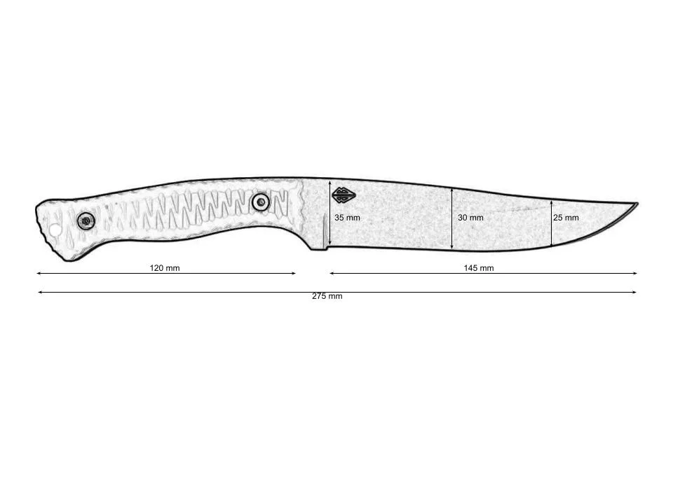 Тактический нож Эльфийское обещание Blade Brothers Knives с черным полимерным покрытием 7