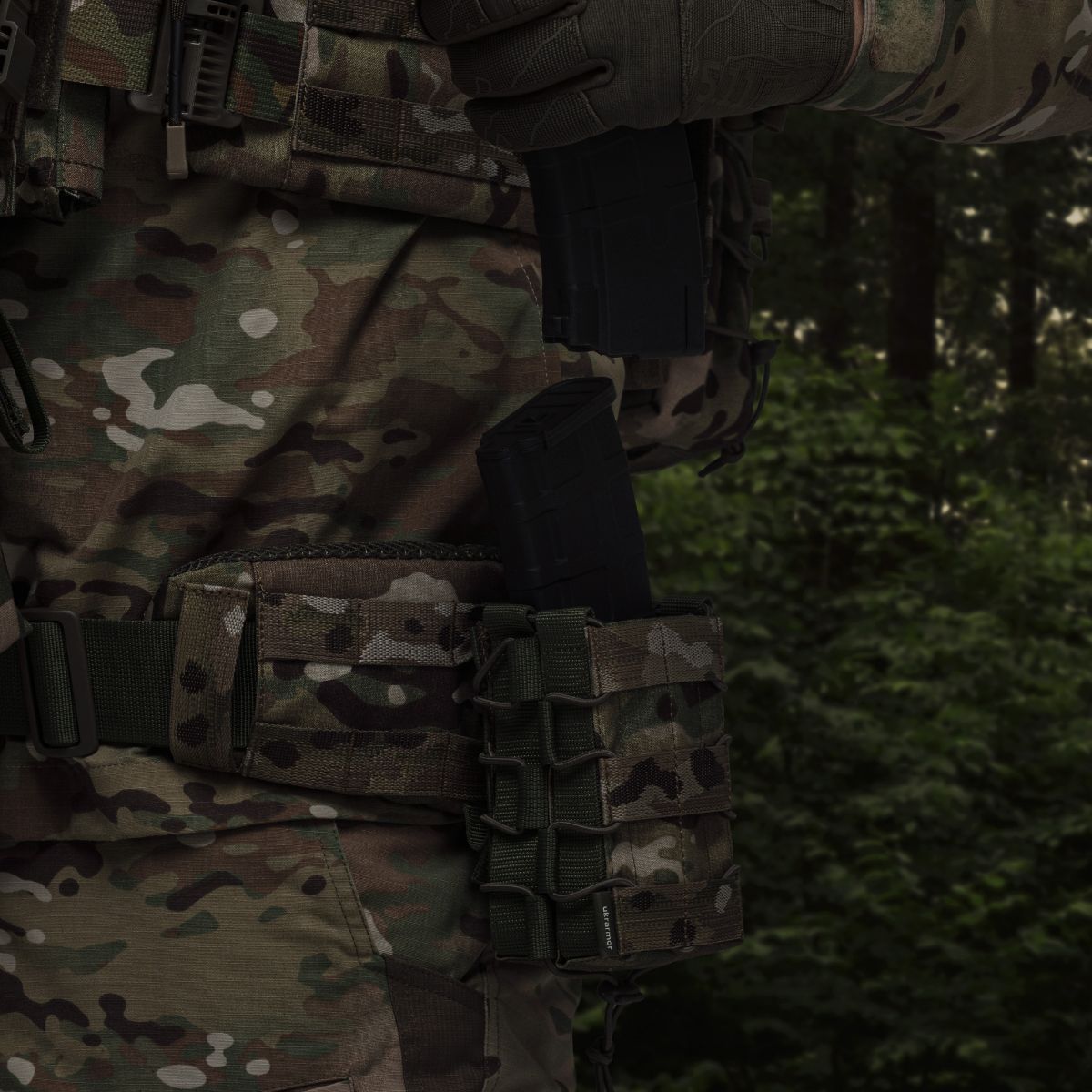 Подвійний підсумок під магазини АК/АR (тканевий). Мультикам 4 Подвійний підсумок під магазини АК/АR (тканевий). Мультикам 4