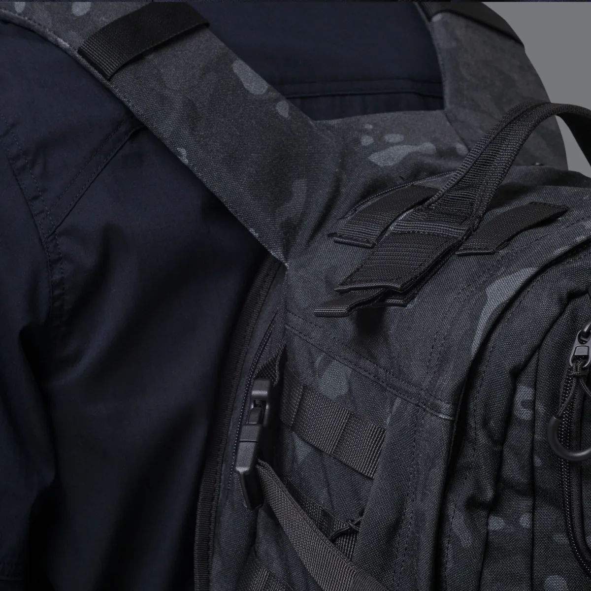 Тактичний рюкзак RANGER на 40 л. Мультикам чорний. CORDURA 1000 6