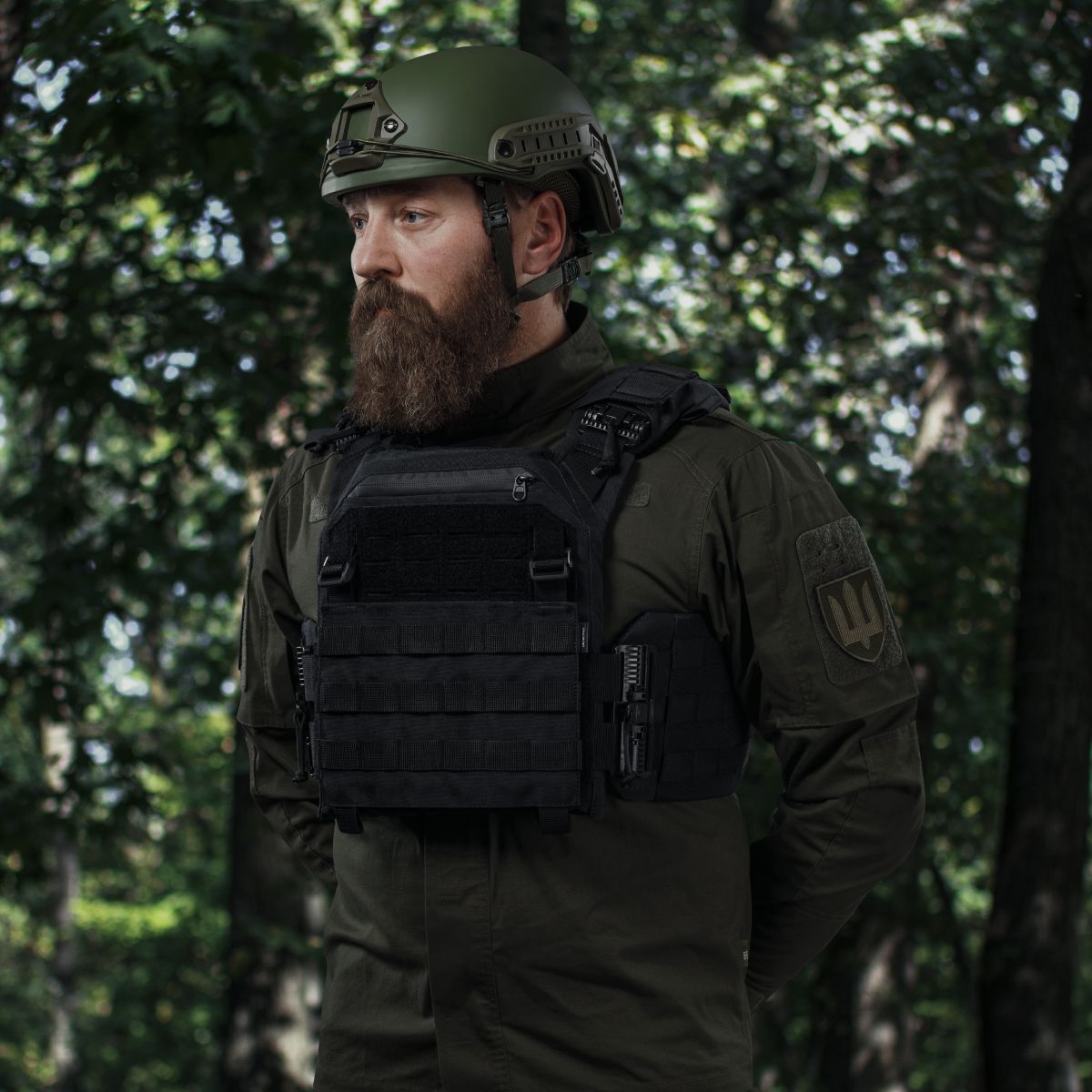Бронежилет збільшений 5 класу (PRO) XL. Вага 8.2 кг. Керамічні плити 3.38 кг. Чорний 2