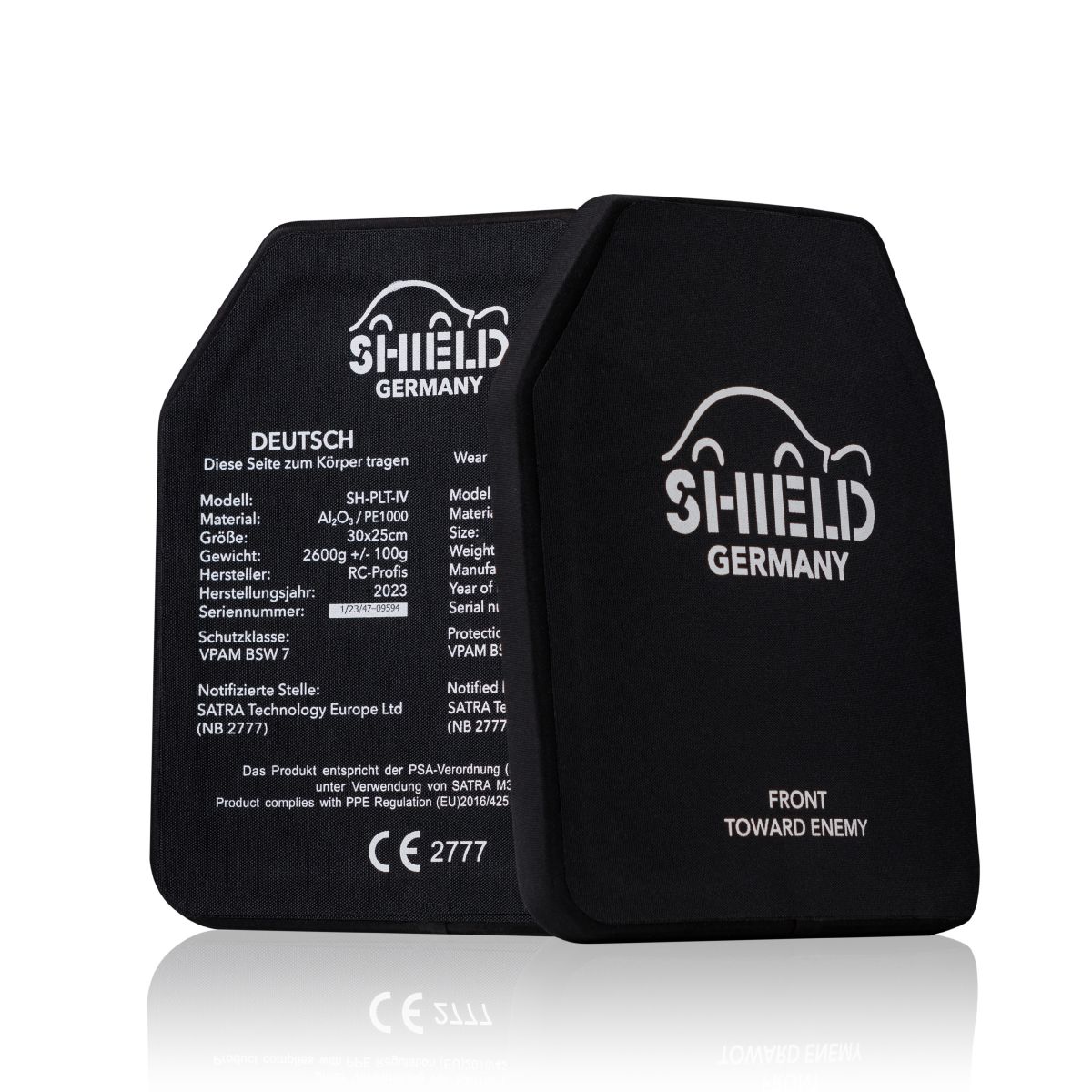 Плита керамика 6 класс Shield Germany® SK4. Вес 2.65 кг. 25х30 см. 6