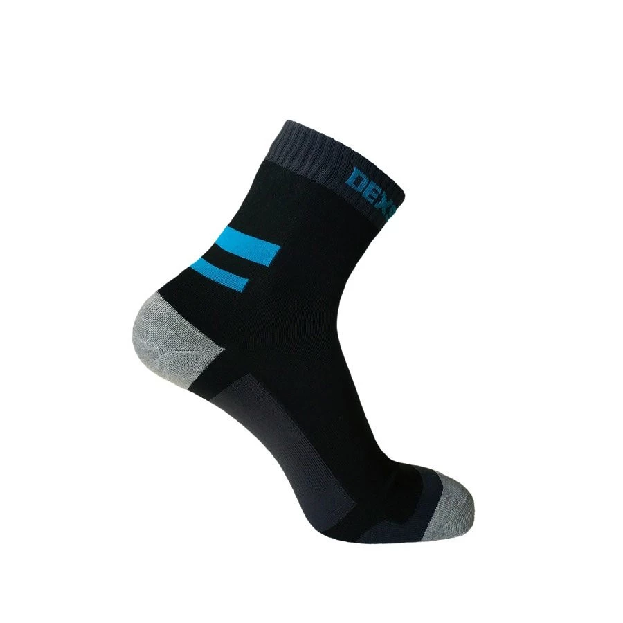 Шкарпетки водонепроникні Dexshell Running, з блакитними смугами. Розмір L (43-46)