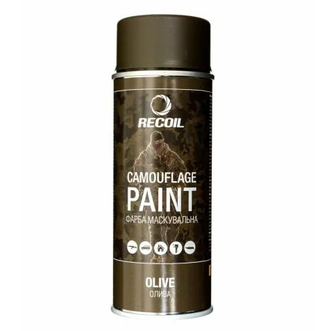 Краска маскировочная аэрозольная RecOil Camouflage paint. Olive, 400 мл