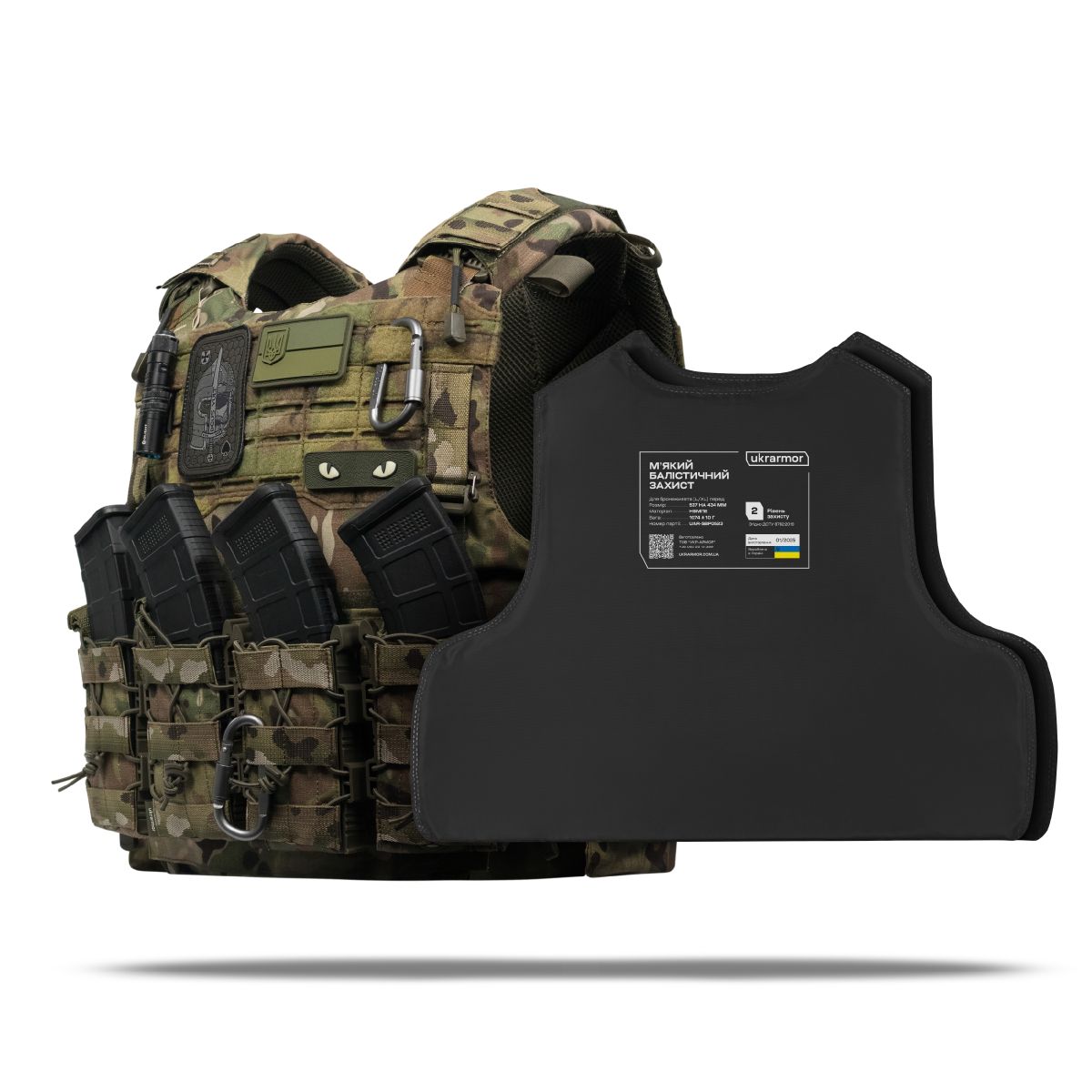 Бойовий бронежилет IBV-2 (Stanag 2920). Вага 4.3 кг. Збільшена площа захисту. Мультикам. L/XL Бойовий бронежилет IBV-2 (Stanag 2920). Вага 4.3 кг. Збільшена площа захисту. Мультикам. L/XL