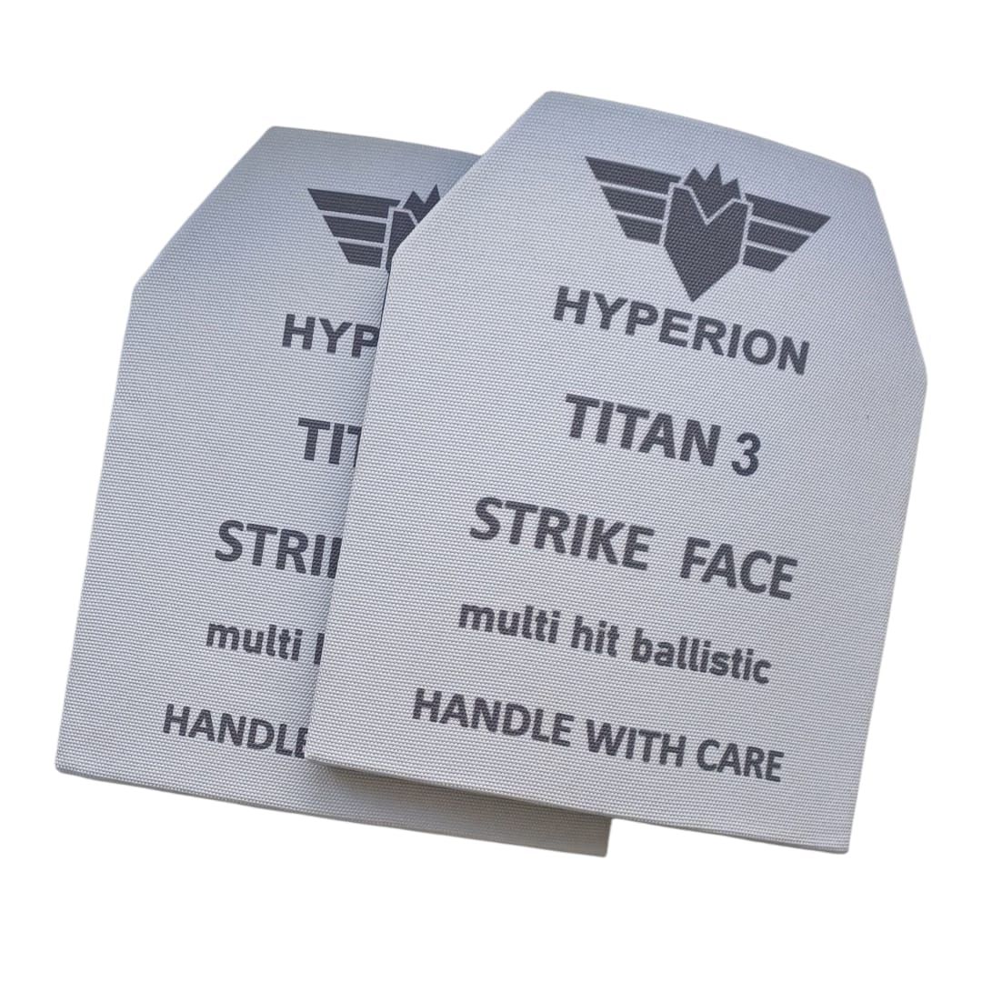 Титано-керамические бронеплиты 3 класса Hyperion (комплект). Вес 4 кг. Размер М (25х30 см)