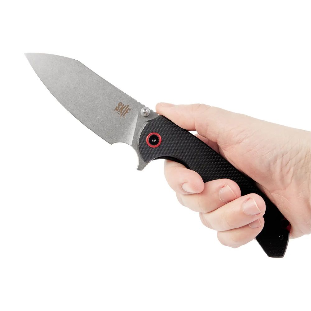 Нож раскладной SKIF Jock SW. Длина 205 мм, вес 120 г. Рукоятка черная 2