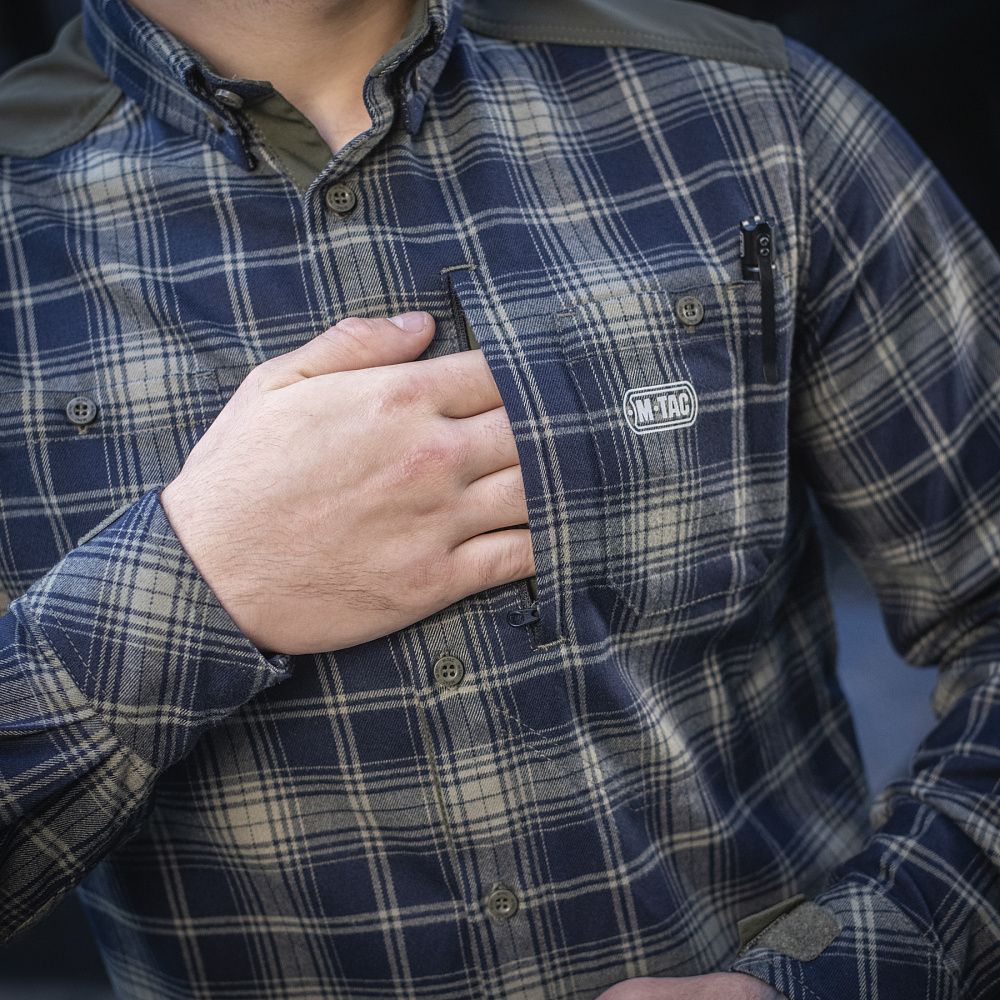 Рубашка M-Tac Redneck Shirt. Олива/Синий 6
