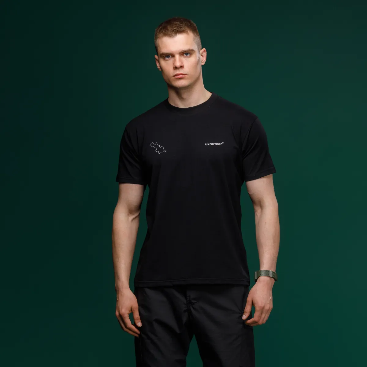 Футболка Basic Military T-Shirt. Avdiivka. Топографічна карта. Чорний 2