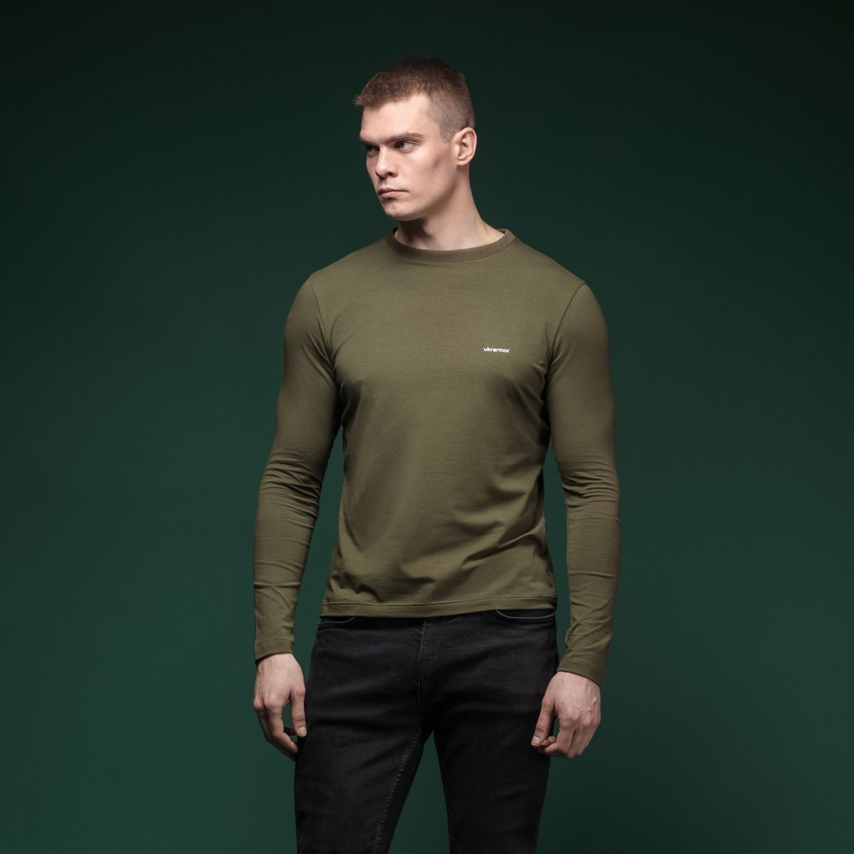 Кофта-лонгслив Ukrarmor Pulse Longsleeve. Cotton and Elastane. Олива 2