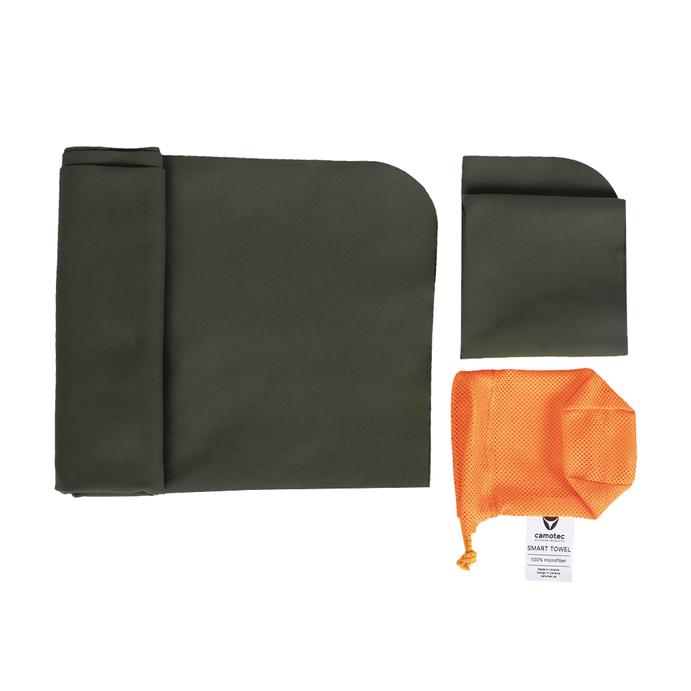 Набір рушників мікрофібрових Tourist Microfiber S+M, Camotec. Олива 2