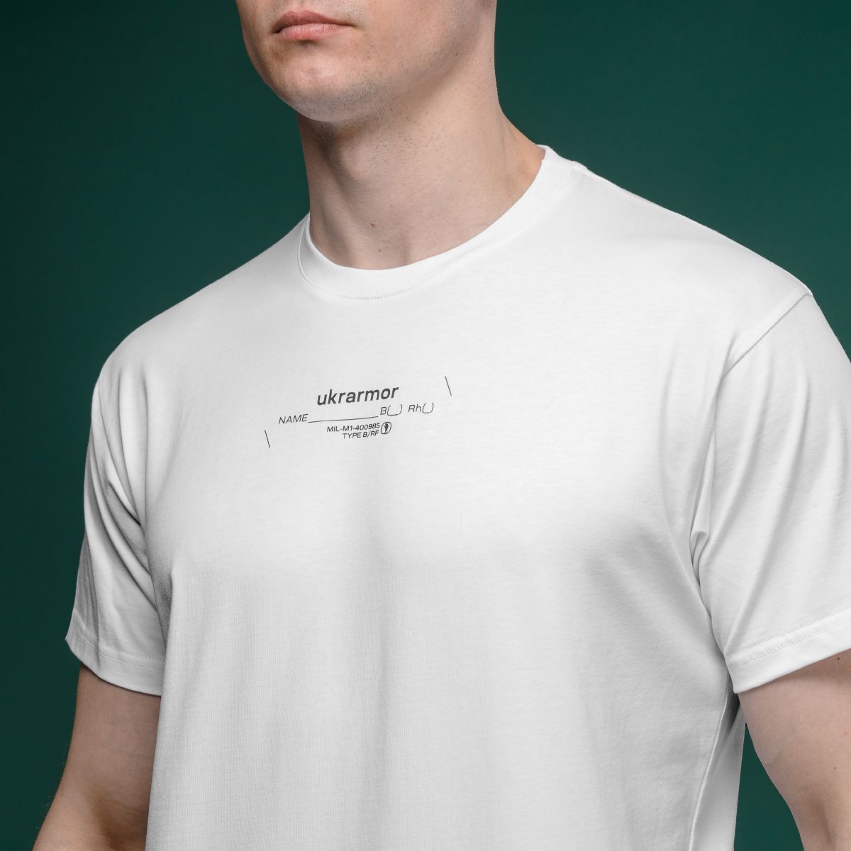 Футболка Basic Military T-Shirt из коллекции NAME. Cottone\Elastane, белый 3