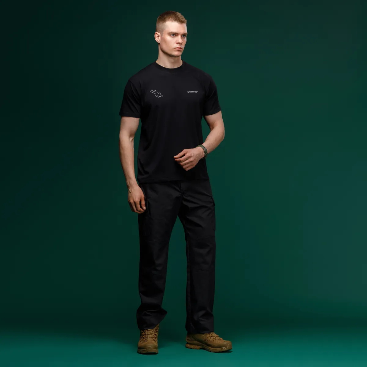 Футболка Basic Military T-Shirt. Avdiivka. Топографічна карта. Чорний 5