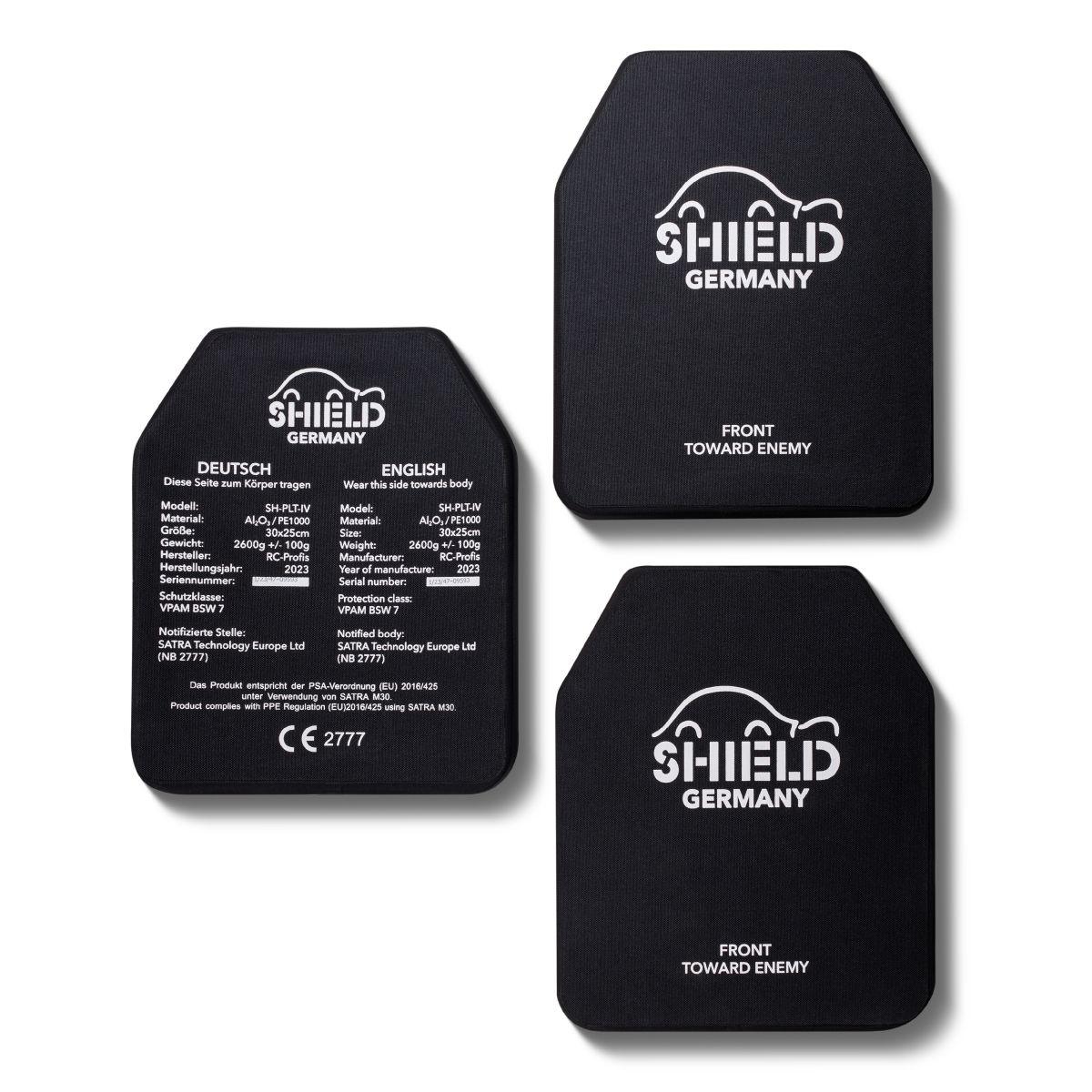 Керамічна плита 6 класу Shield Germany® SK4. Вага 2.65 кг. 25х30 см. 8