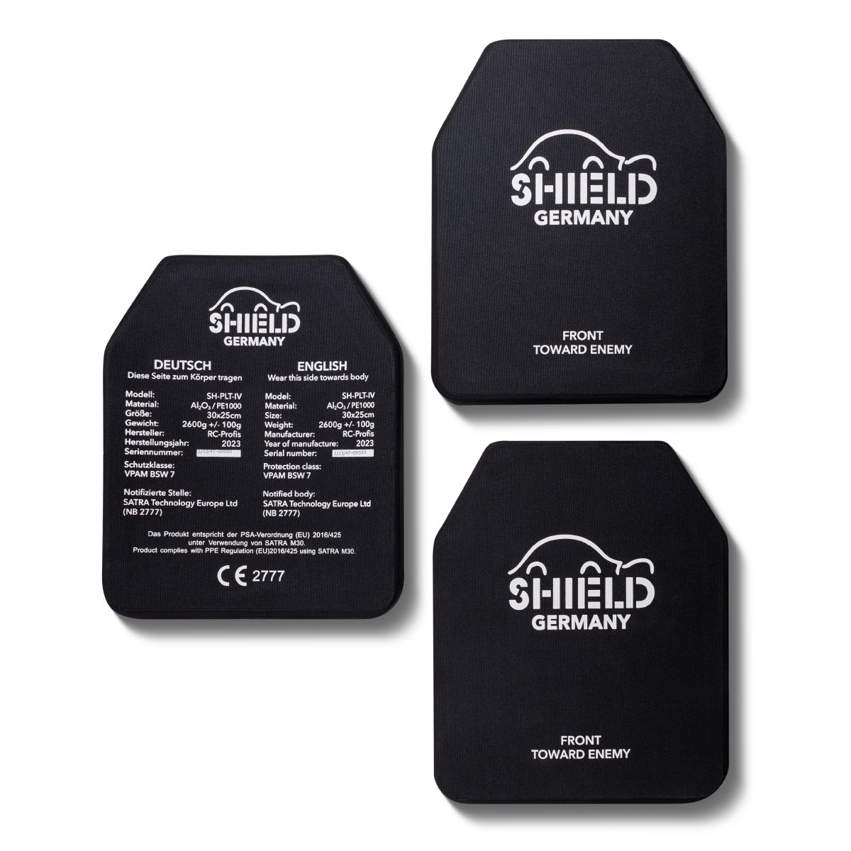 Керамические бронеплиты 6 класса защиты Shield Germany® 25х30 см, вес 2.65 кг 11