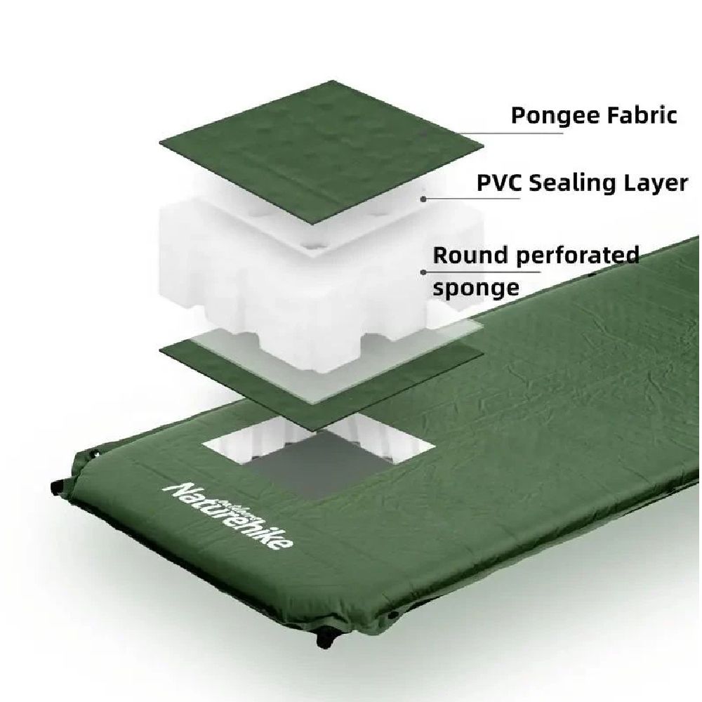 Матрац самонадувний Naturehike, 200 х 63 х 5 см. Темно-зелений 3