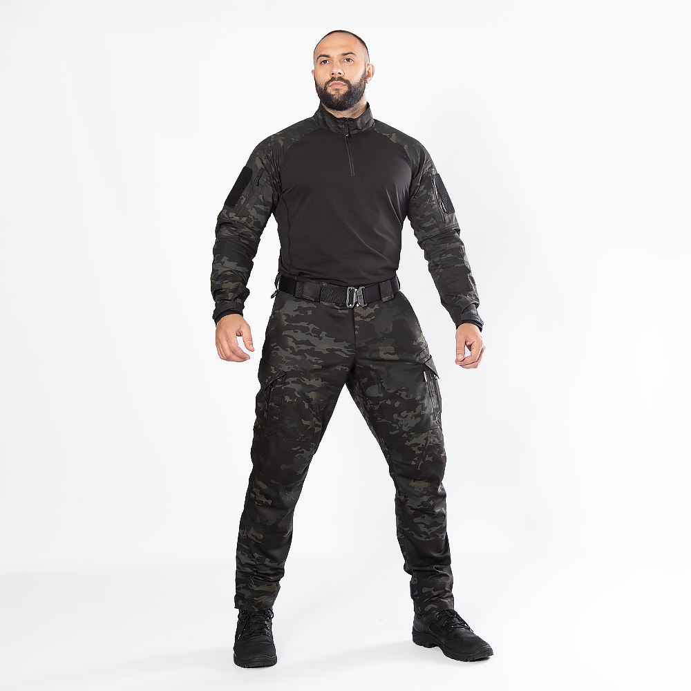 Штани тактичні карго Герць 2.0 Twill Camotec. Чорний мультикам 2