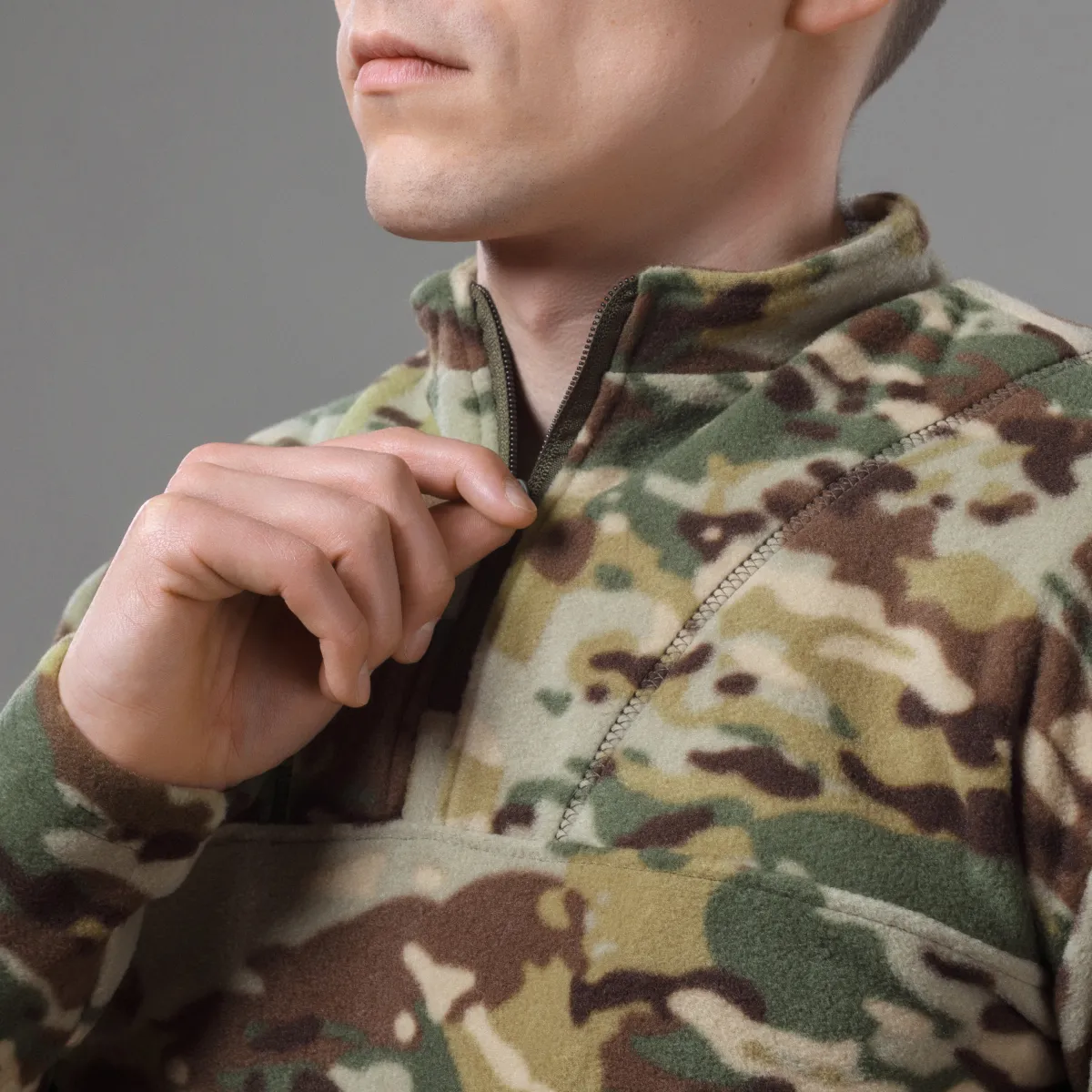 Флісова тактична кофта Garrison Fleece Multicam. Temperature control, polyester 4