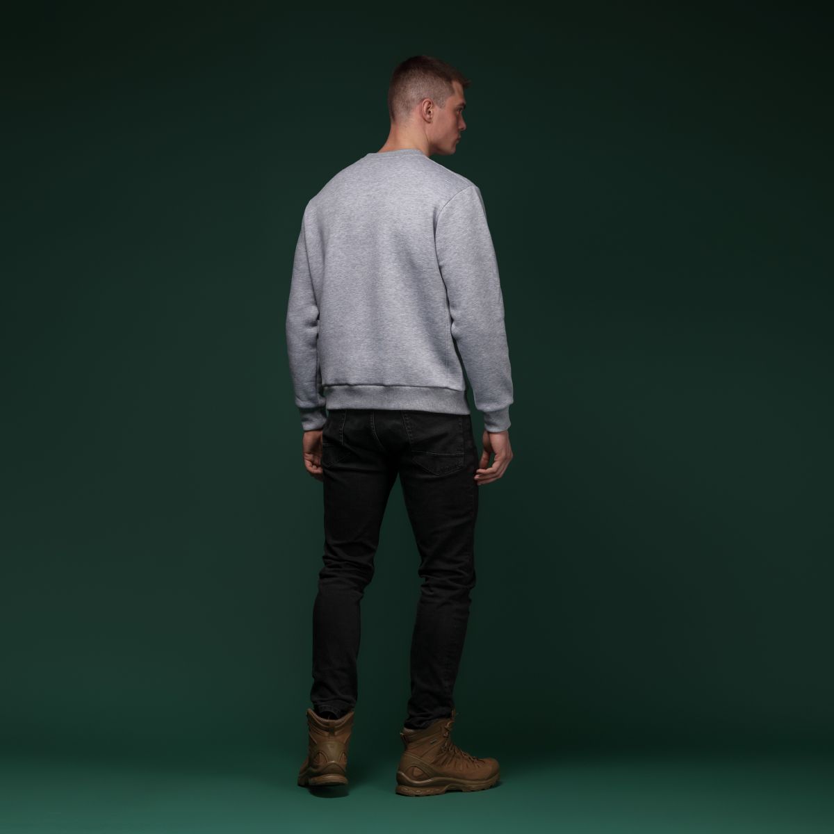 Свитшот Base Soft Sweatshirt. Свободный стиль. Цвет Серый/Gray 6