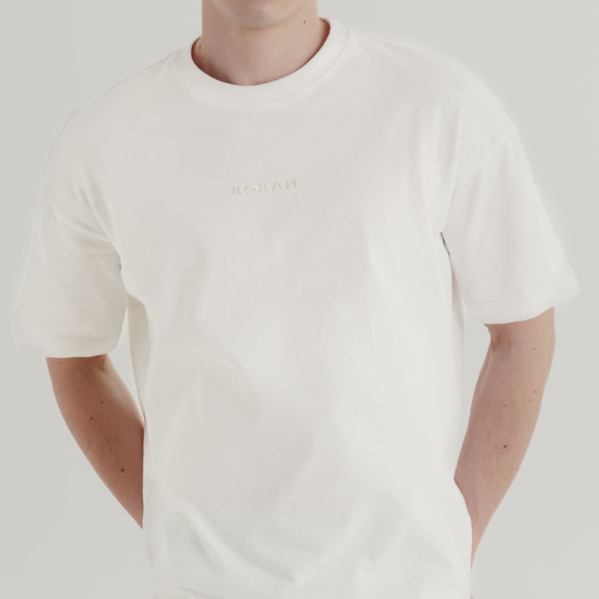 Футболка «Кохай» від Rift. Oversize. Молочний 3