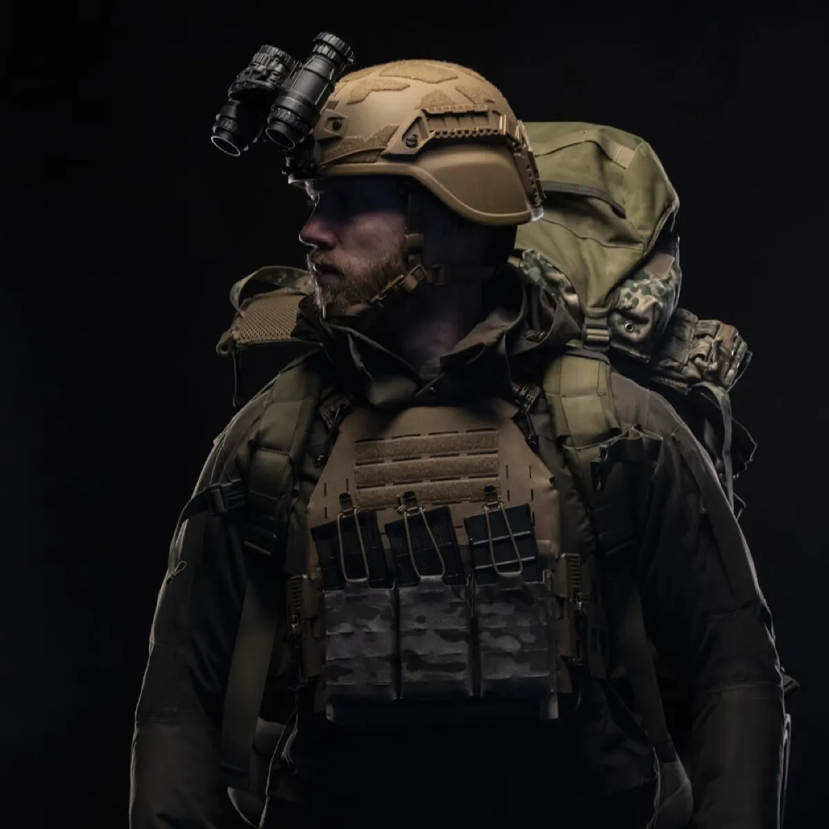 Келларовый шлем ARCH Helmet (ECH) MICH с увеличенной площадью защиты. Олива 8
