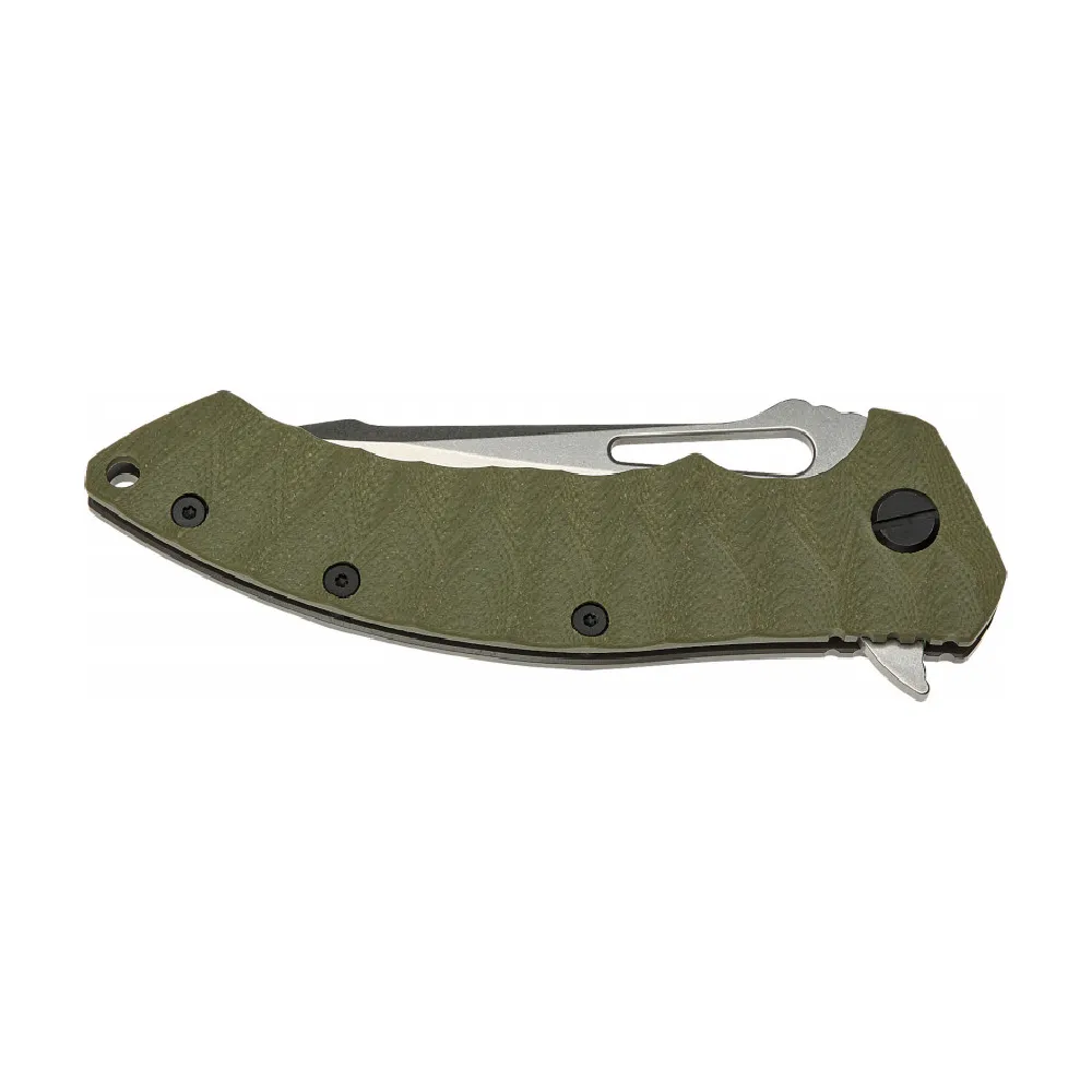 Нож раскладной SKIF Shark II SW, длина 217 мм. Рукоятка G10. Цвет олива 4