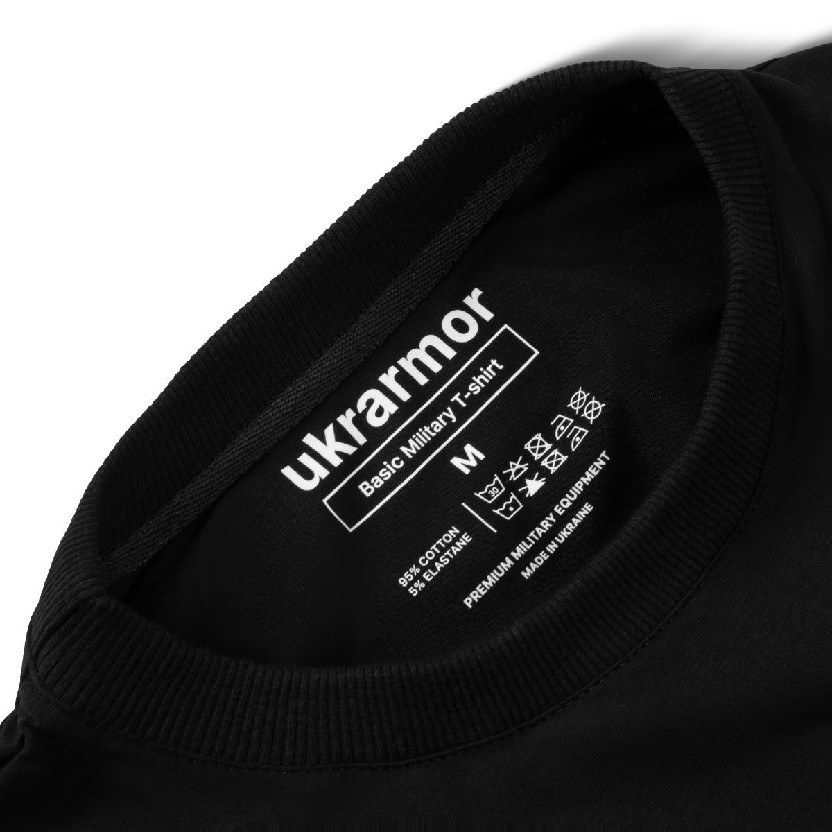 Футболка Ukrarmor Basic Military T-Shirt. Cotton\Elastane, черный 6