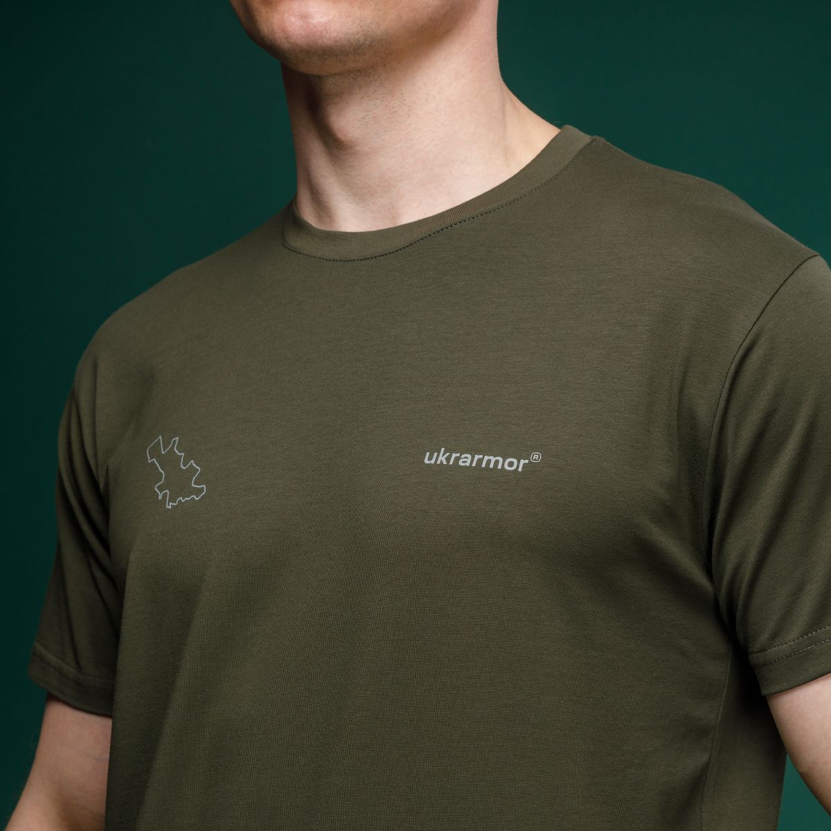 Базовая футболка Military T-Shirt. Авдеевка. Топографическая карта. Хлопок, олива. Размер S 3