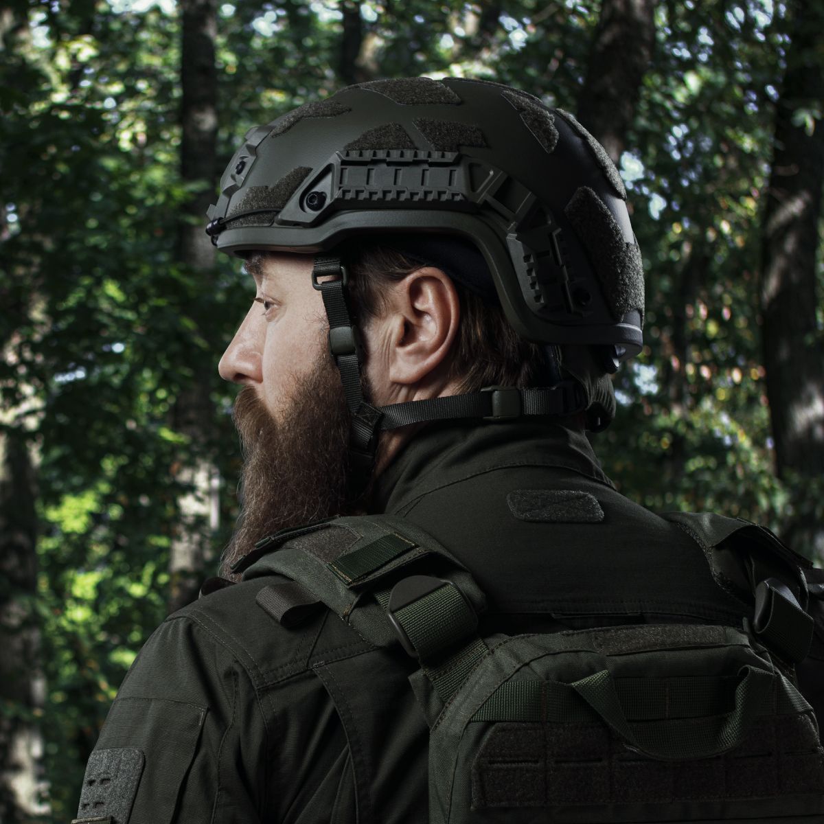 Кевларовый шлем ARCH (ECH) XL с защитой от активных наушников. Олива 8