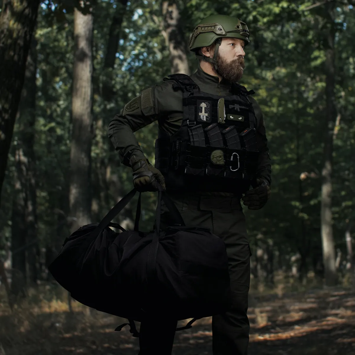Тактична сумка баул на 100 л. Cordura 500D. Водостійка. Чорна 5