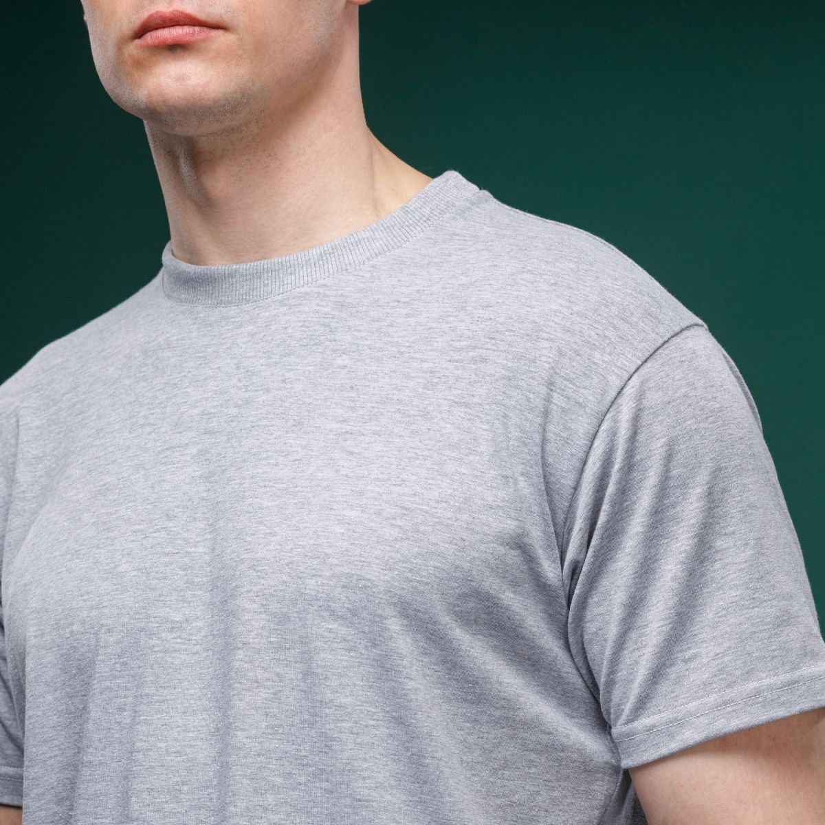 Футболка Basic Military T-shirt без логотипу. Cotton and Elastane, сірий 4