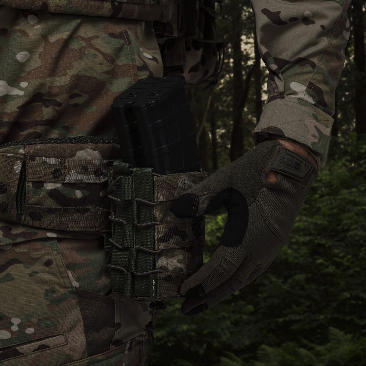 Подвійний підсумок під магазини АК/АR (тканевий). Мультикам 3 Подвійний підсумок під магазини АК/АR (тканевий). Мультикам 3