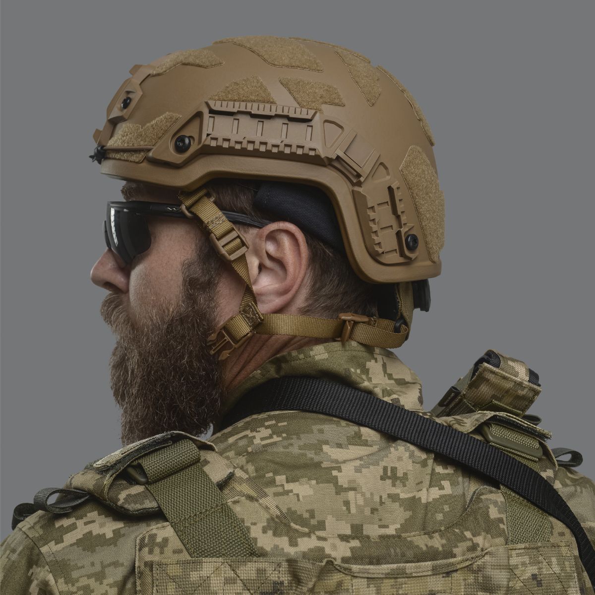Кевларовый шлем ARCH (ECH) L с защитой от активных наушников. Койот 3