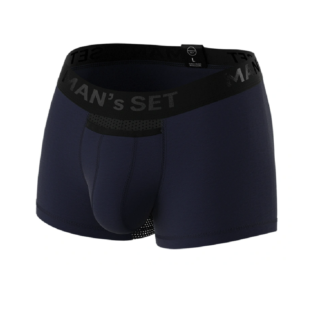 Труси чоловічі анатомічні з сіткою Men's Set Anatomic Classic Light Black Series. Темно-синій