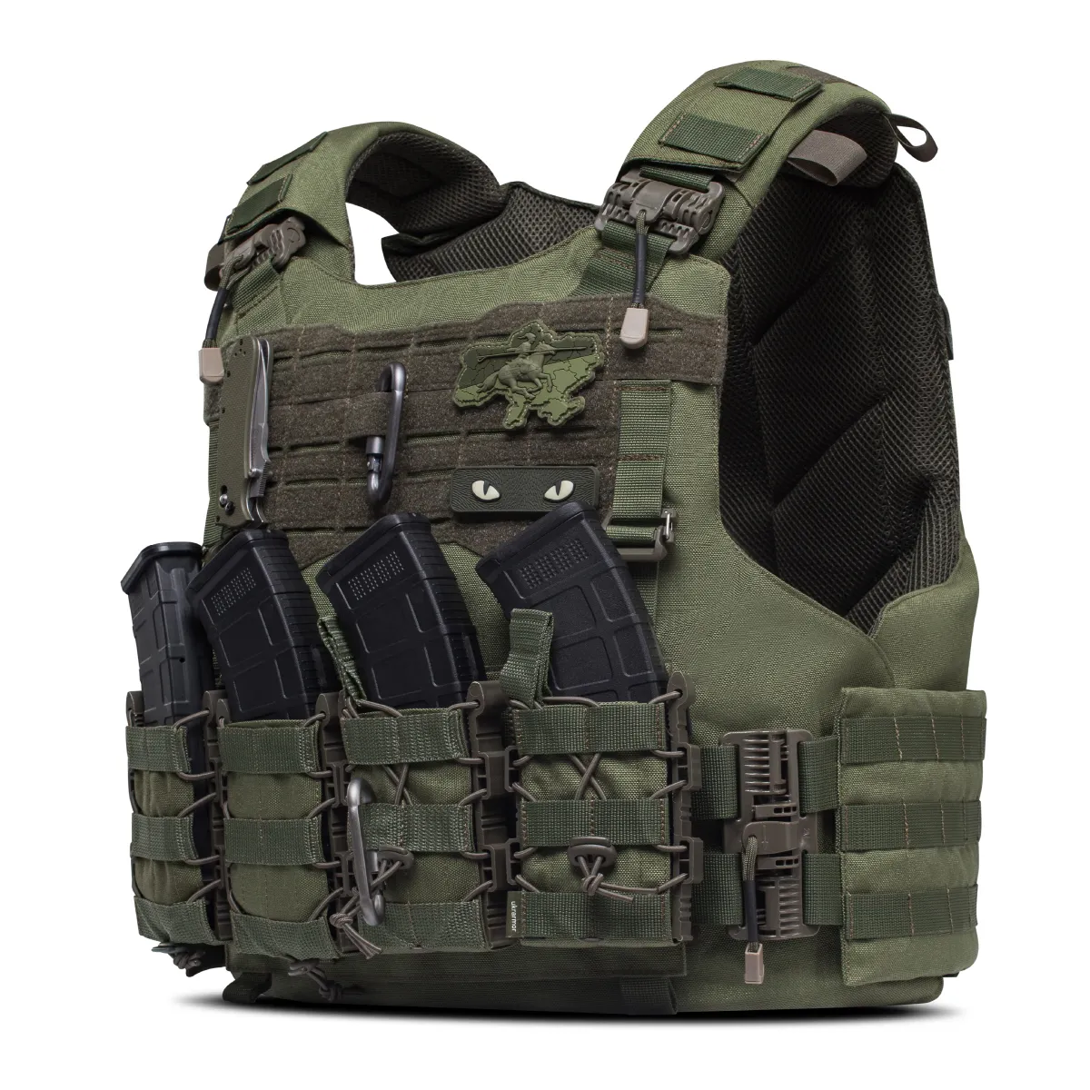 Боевой бронежилет IBV-2 (Stanag 2920). Вес 3.7 кг. Увеличенная площадь защиты. Олива. S/M 14