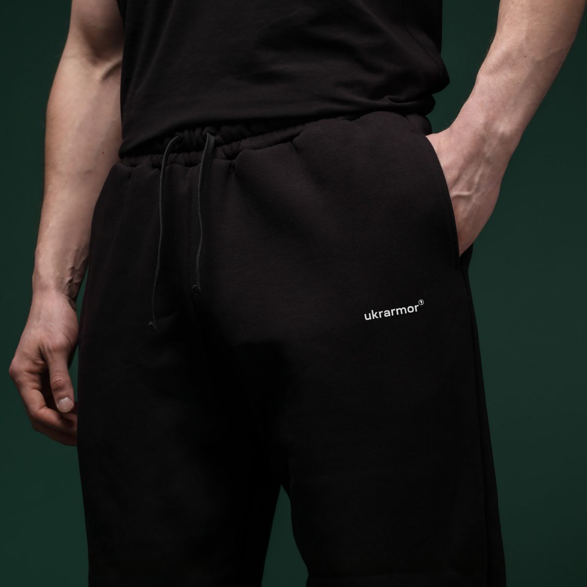 Спортивные штаны Ukrarmor Rush Pants с эластичным поясом. Черный 4